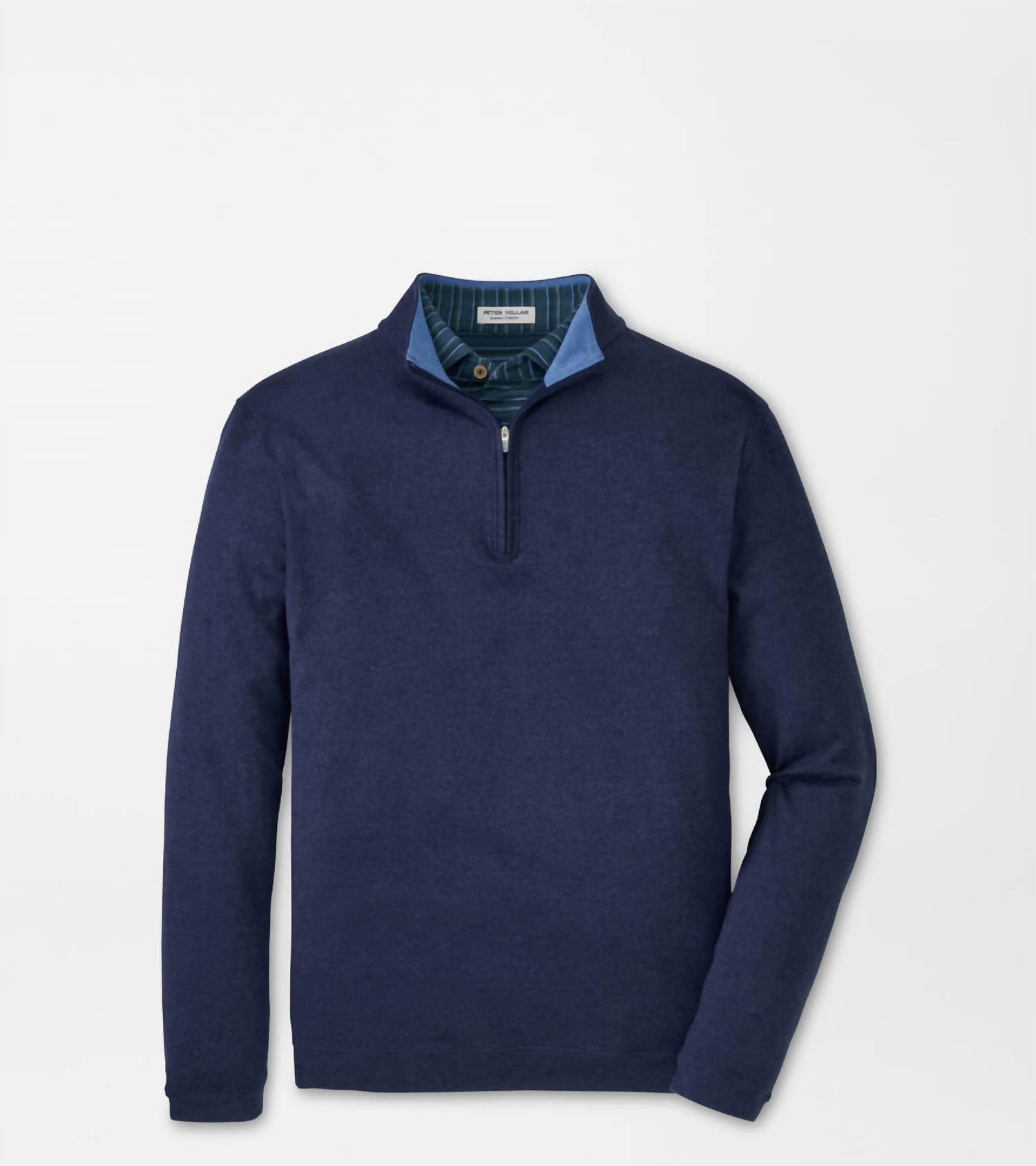 PETER MILLAR Ardent Air Performance Quarter-zip Pullover in navy - men's sweater - alternate view