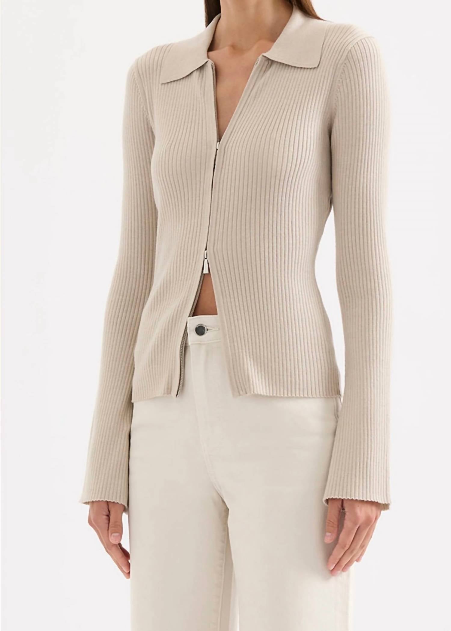 Nude Lucy - Betina Zip Front Knit Cardigan