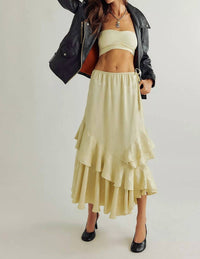 Free People Autumn Promenade Maxi Skirt in tea cookie - women's skirt