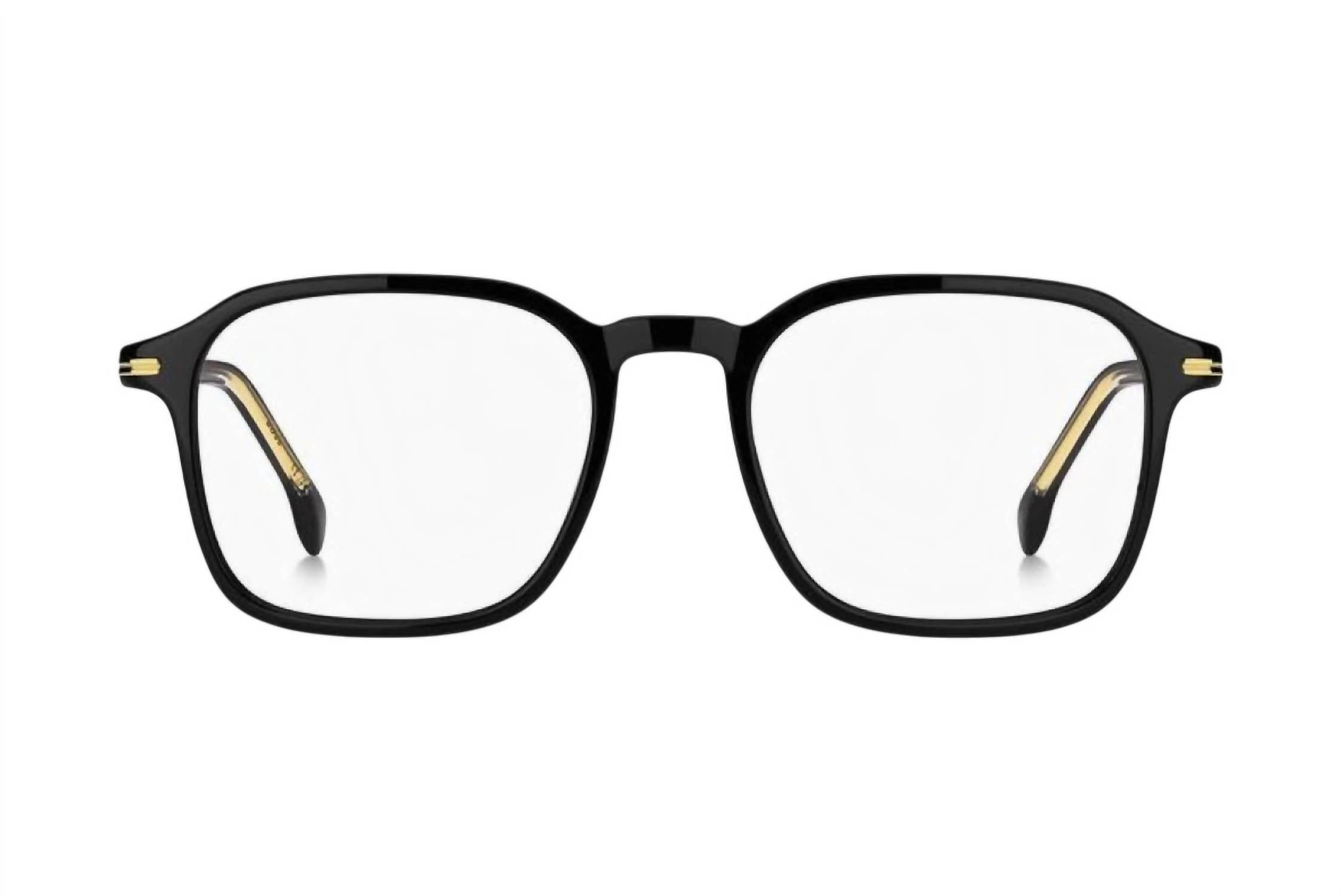 Hugo Boss Men's 1629 807 Eyeglasses Frame in black - men's accessory - detail view