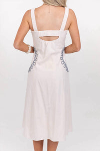 Peach Love - Palm Tree Midi Dress