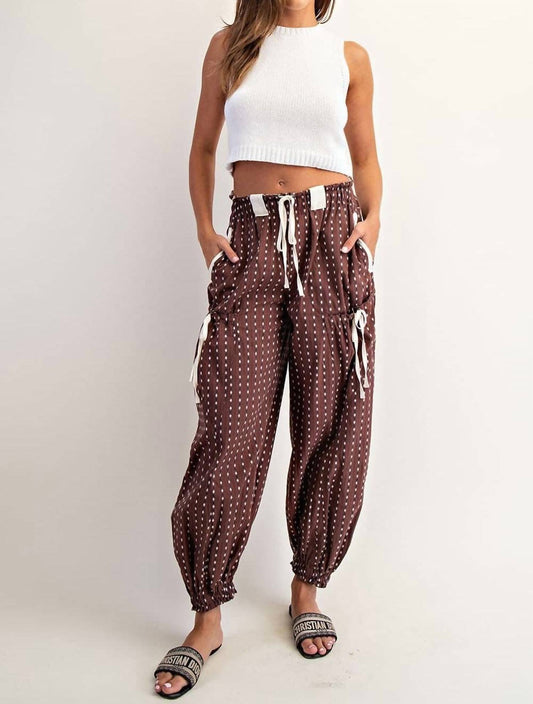 Ee:Some - Soft Washed Micro Diamond Striped Joggers