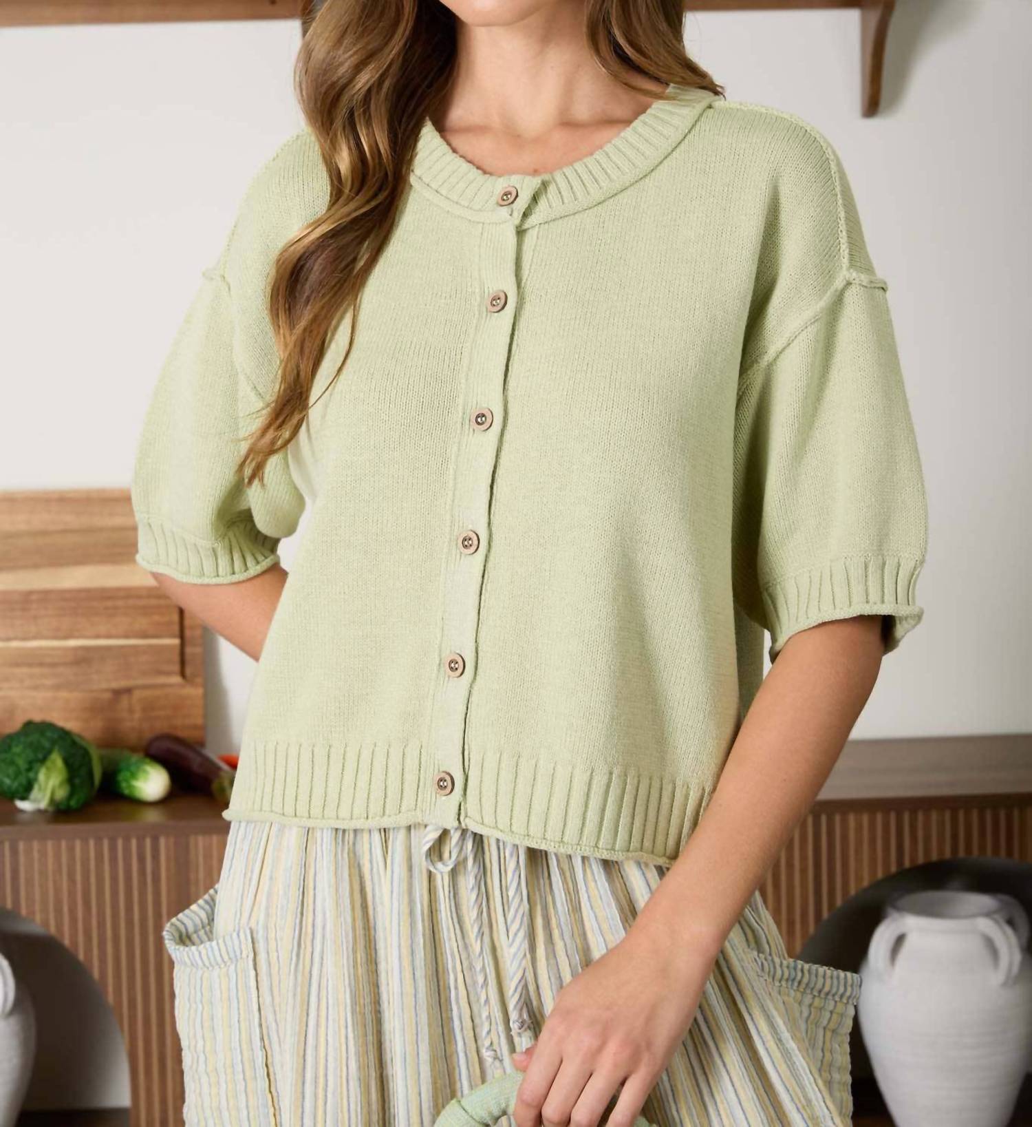 Blu Pepper - Rachel Short Sleeve Knit Cardigan