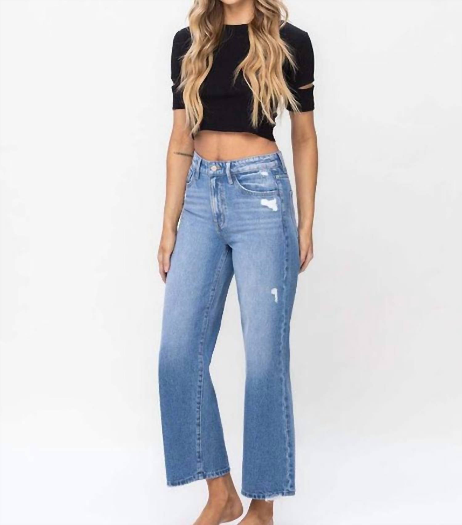 Vervet By Flying Monkey - Bex High Rise Wide Jeans