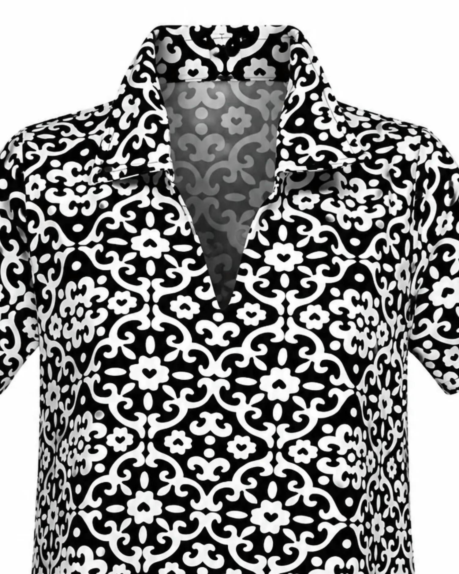 Lulu-B - Women's Short Sleeve Collared Top