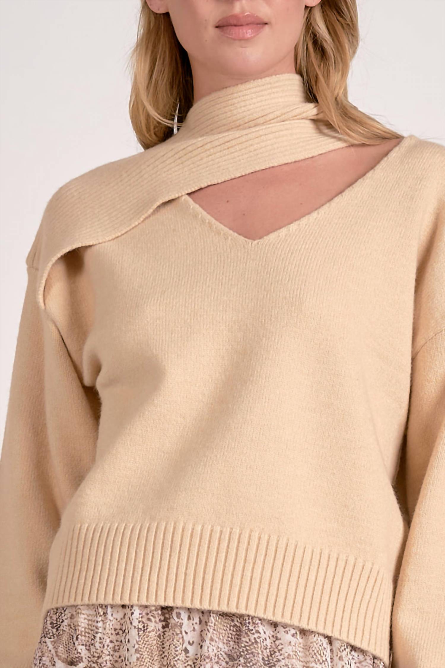 Elan - Brooke Scarf Sweater