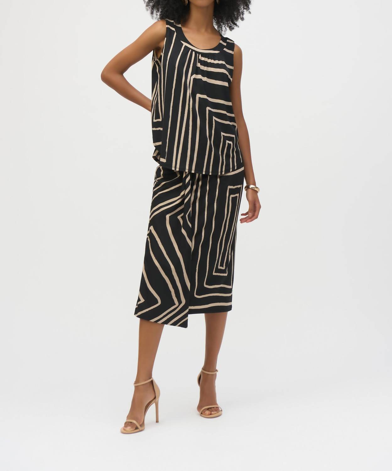 Joseph Ribkoff - Silky Knit Geometric Pint Sleeveless Top
