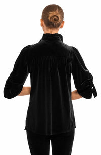 Gretchen Scott - Ruffle Neck Tunic Top