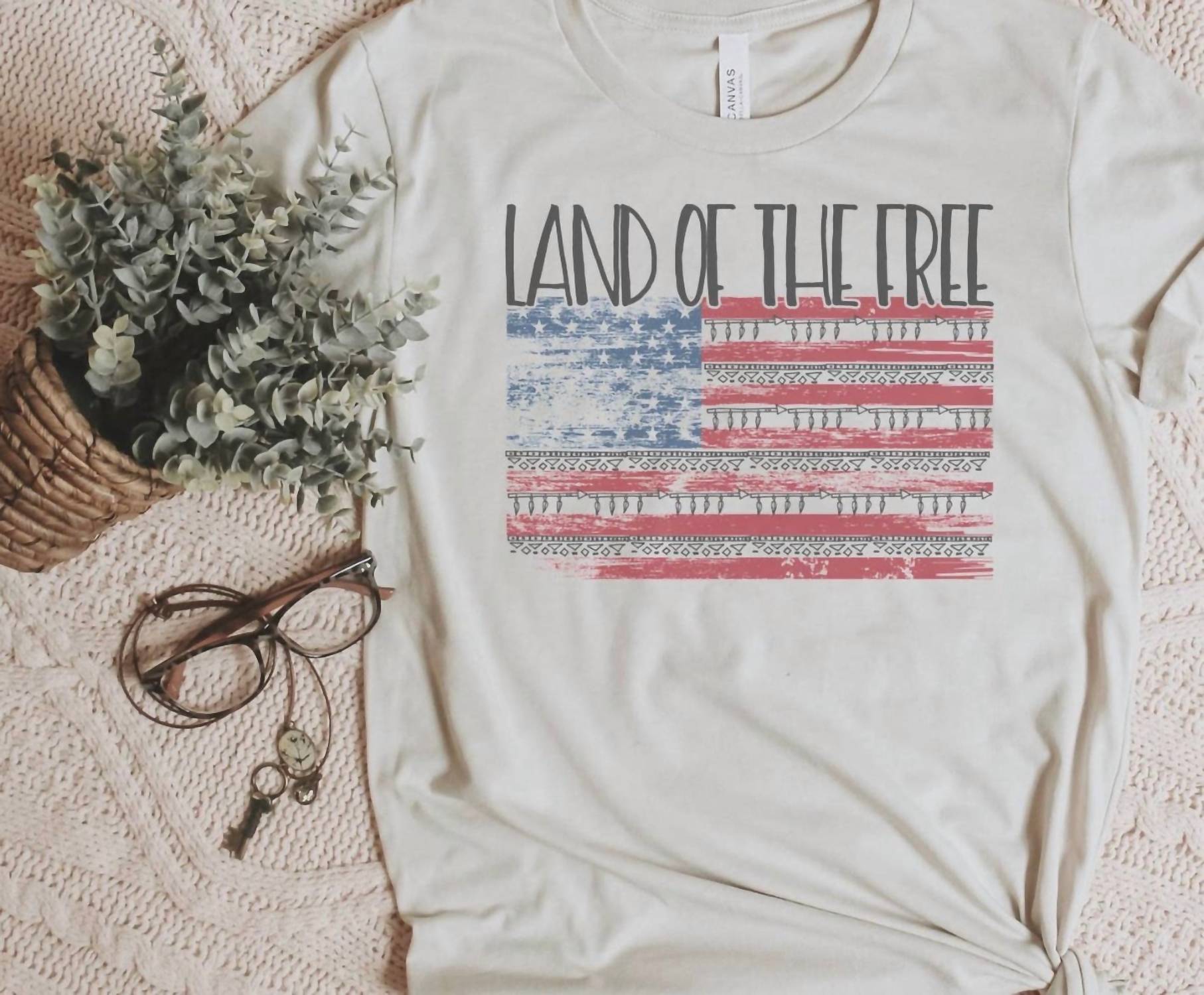 Canvas Apparel - Women's Land Of The Free Graphic Tee
