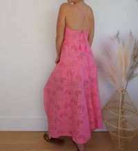 Nibi Mtk - Palm Eyelet Cross Back Dress