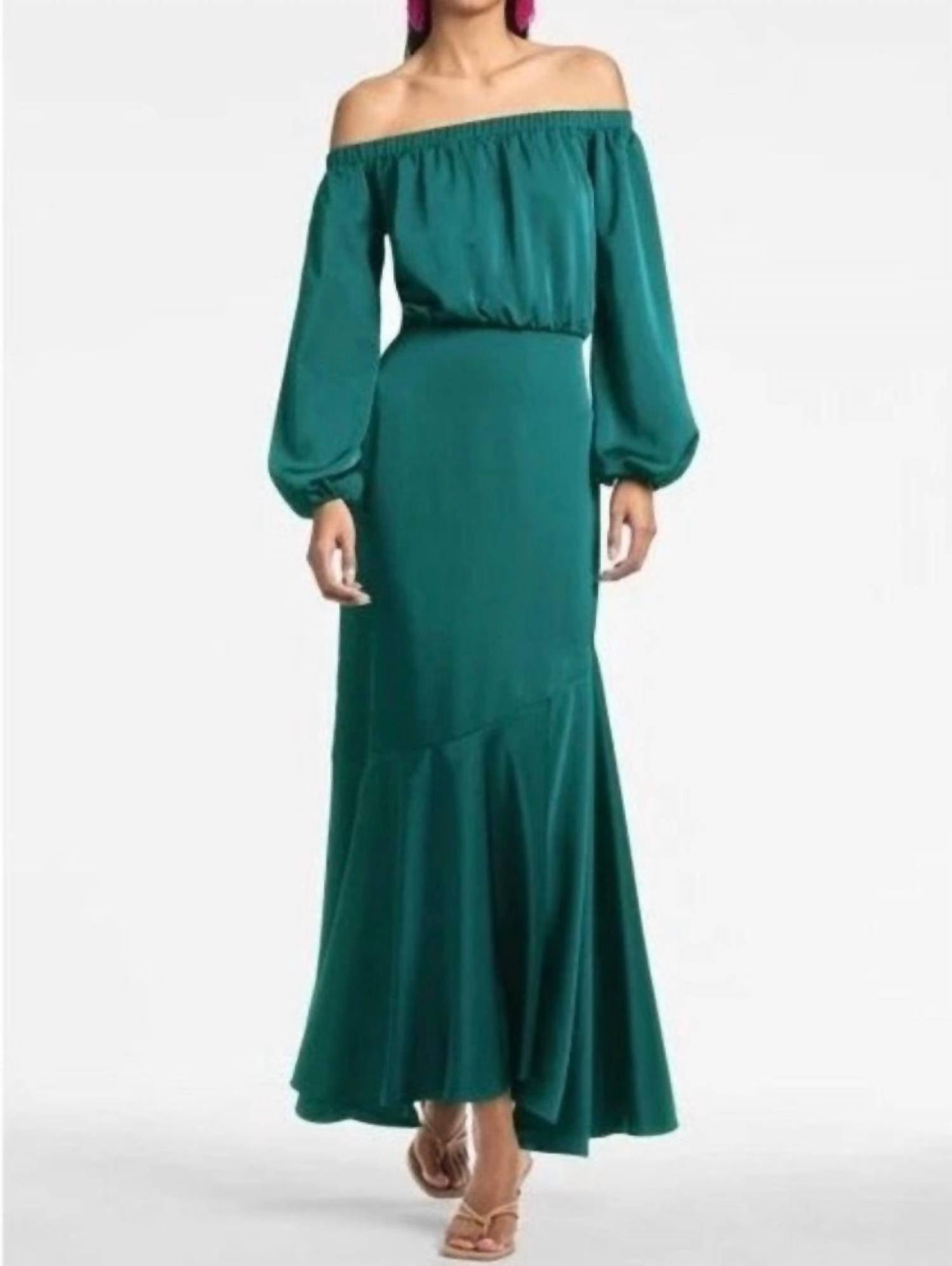 Sachin & Babi - Kai Satin Crepe Off Shoulder Dress