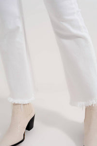 Q2 - Cameron Cropped Flare Jean With Raw Hem