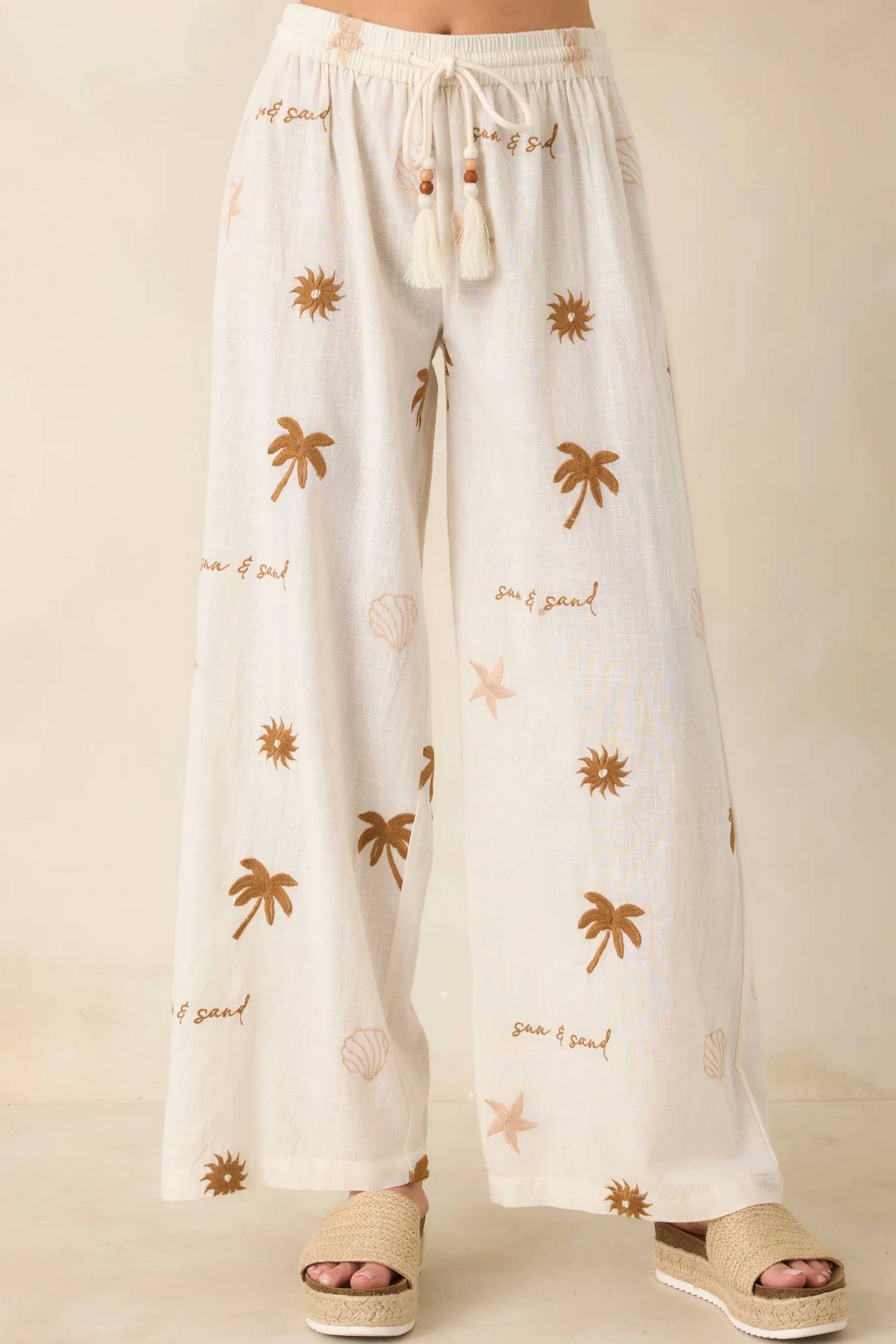 Vintage Havana - Sun & Sand Flowy Pants