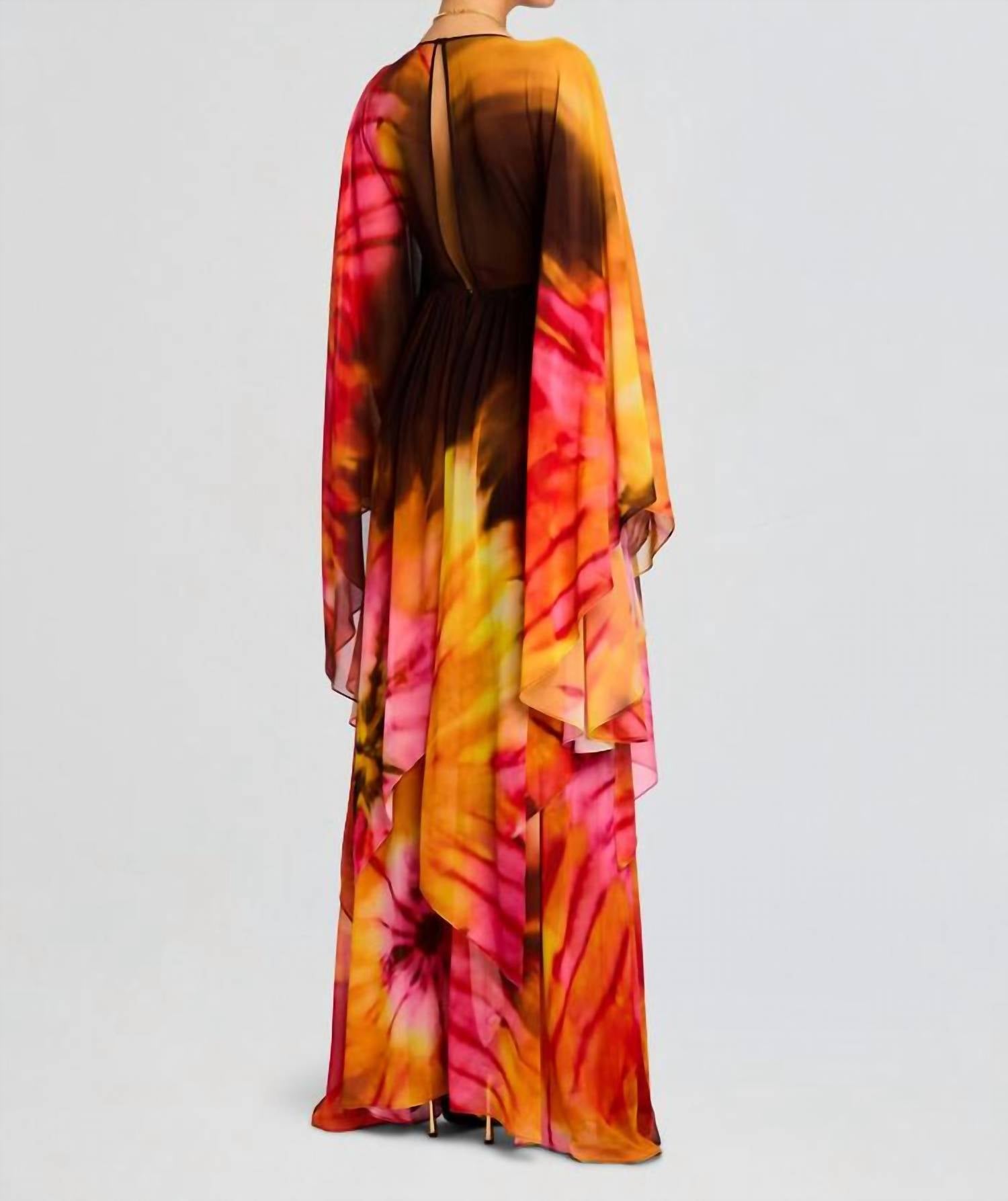 RETROFETE Hedley Chiffon Dress in orenda - women's dress - detail view