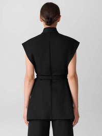 Eileen Fisher - Women's High Collar Long Vest