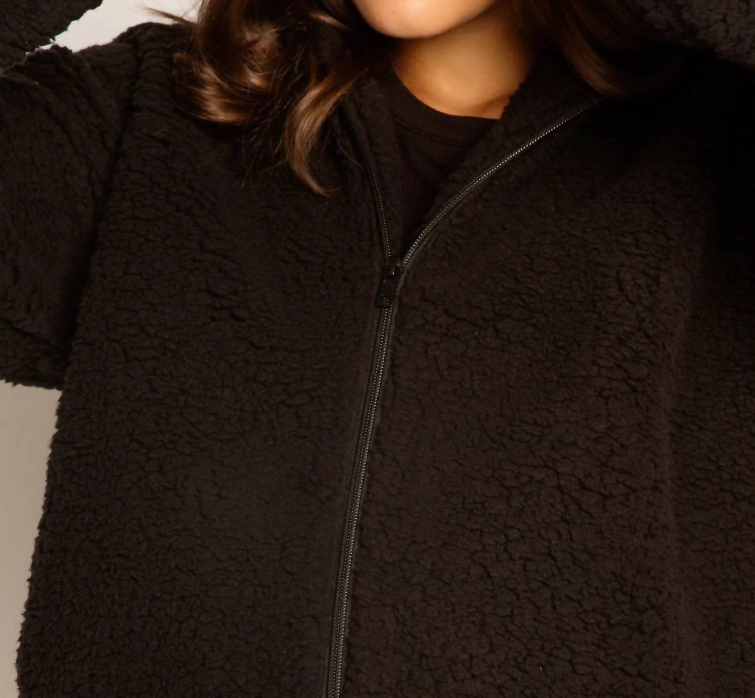 Pj Salvage - Let's Get Cozy Hooded Zip-up Jacket