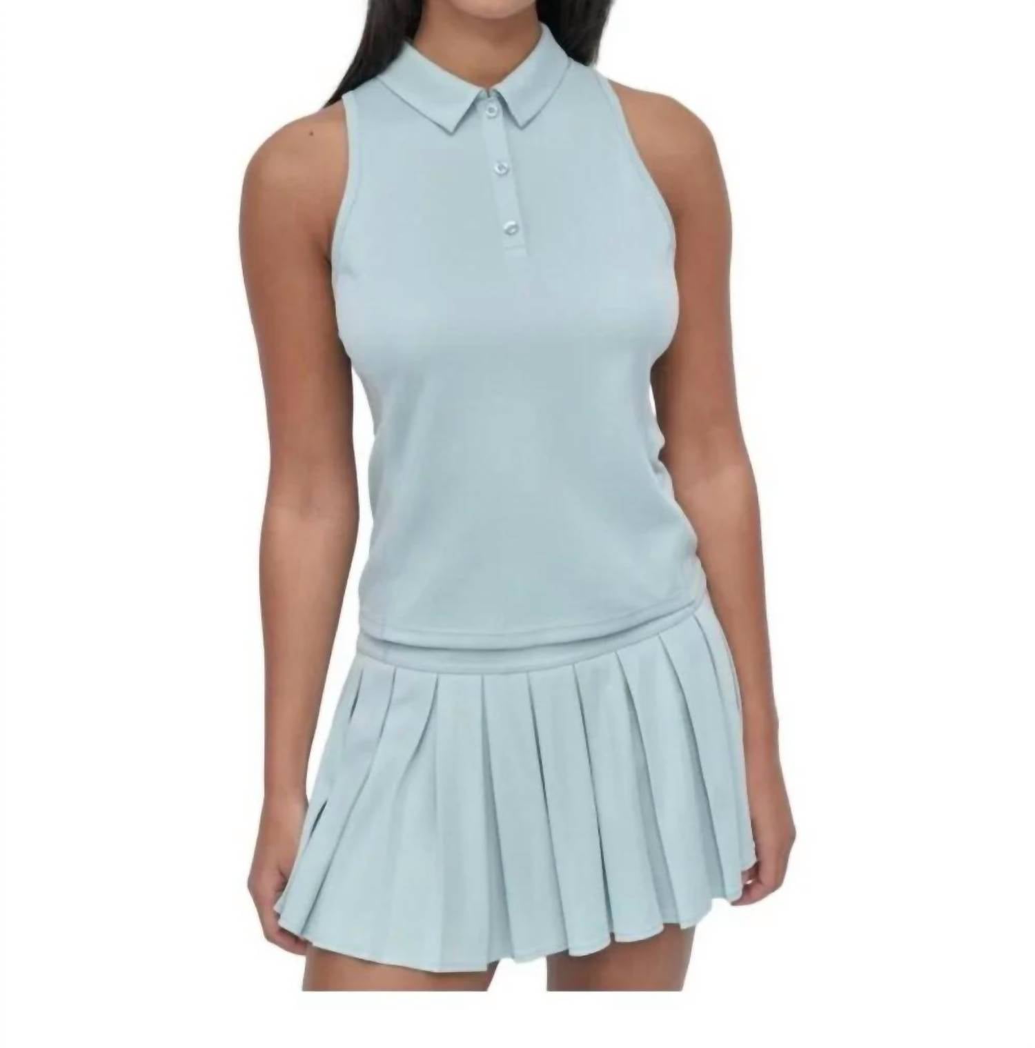 Dkny - Court Racerback Polo Tank Top