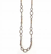 Lost & Found - Women's Oxidized Metal Chain Necklace
