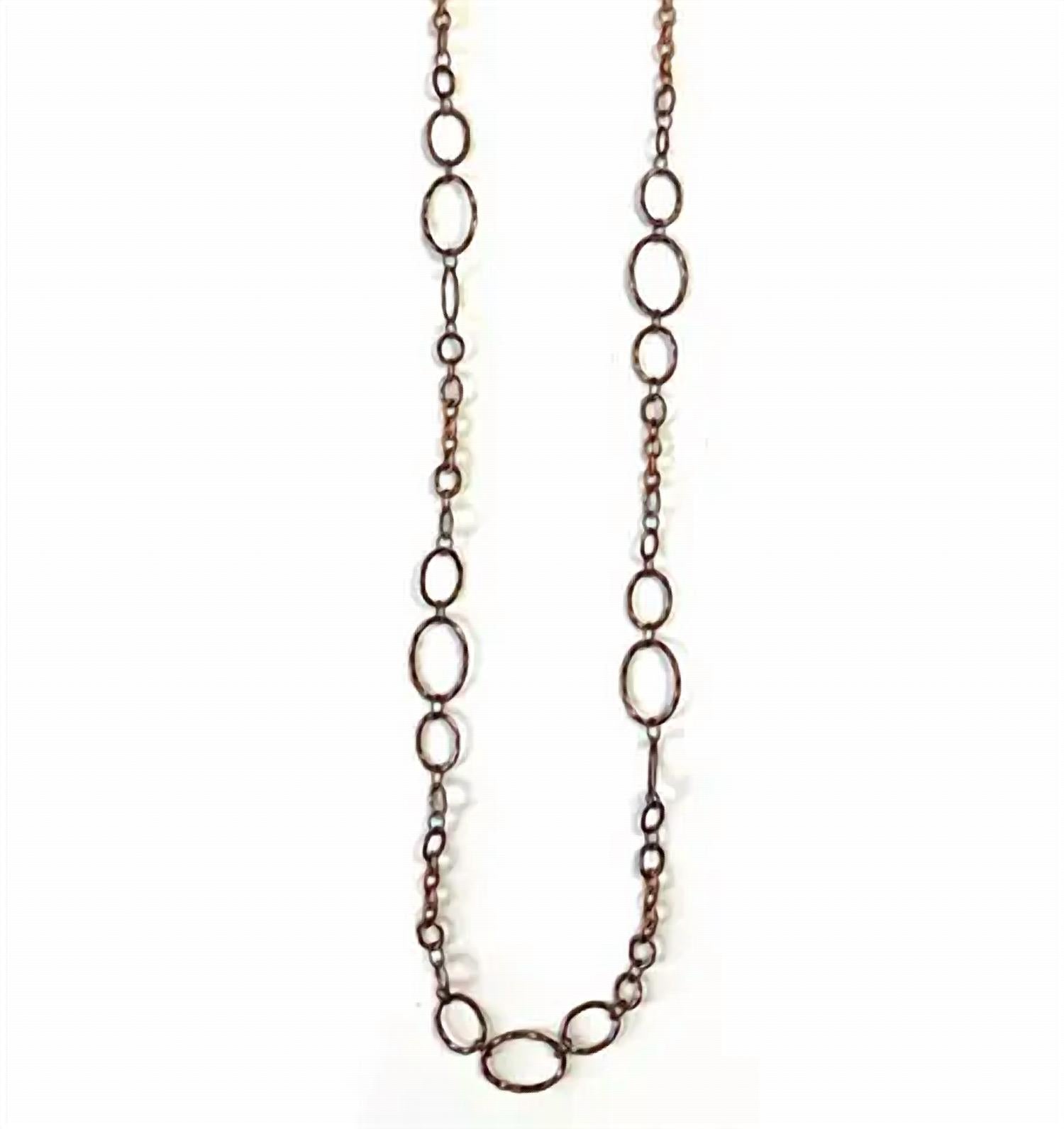 Lost & Found - Women's Oxidized Metal Chain Necklace