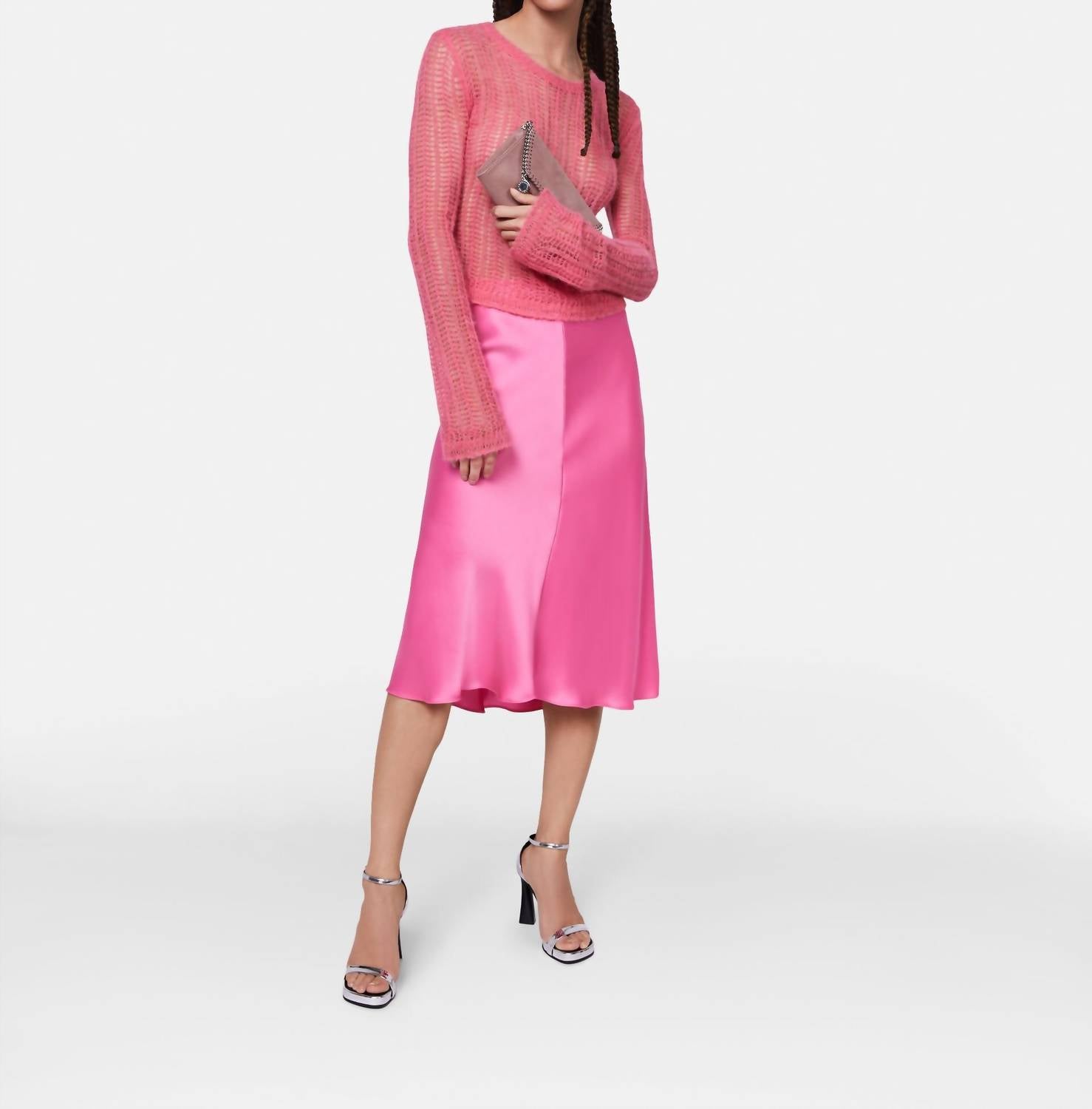 Stella Mccartney - Double Satin Bias Cut Midi Skirt