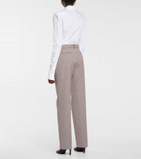 Salvatore Ferragamo - Women's Wool Houndstooth Trousers