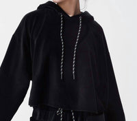 Michi - Hygge Ribbed Crop Hoodie