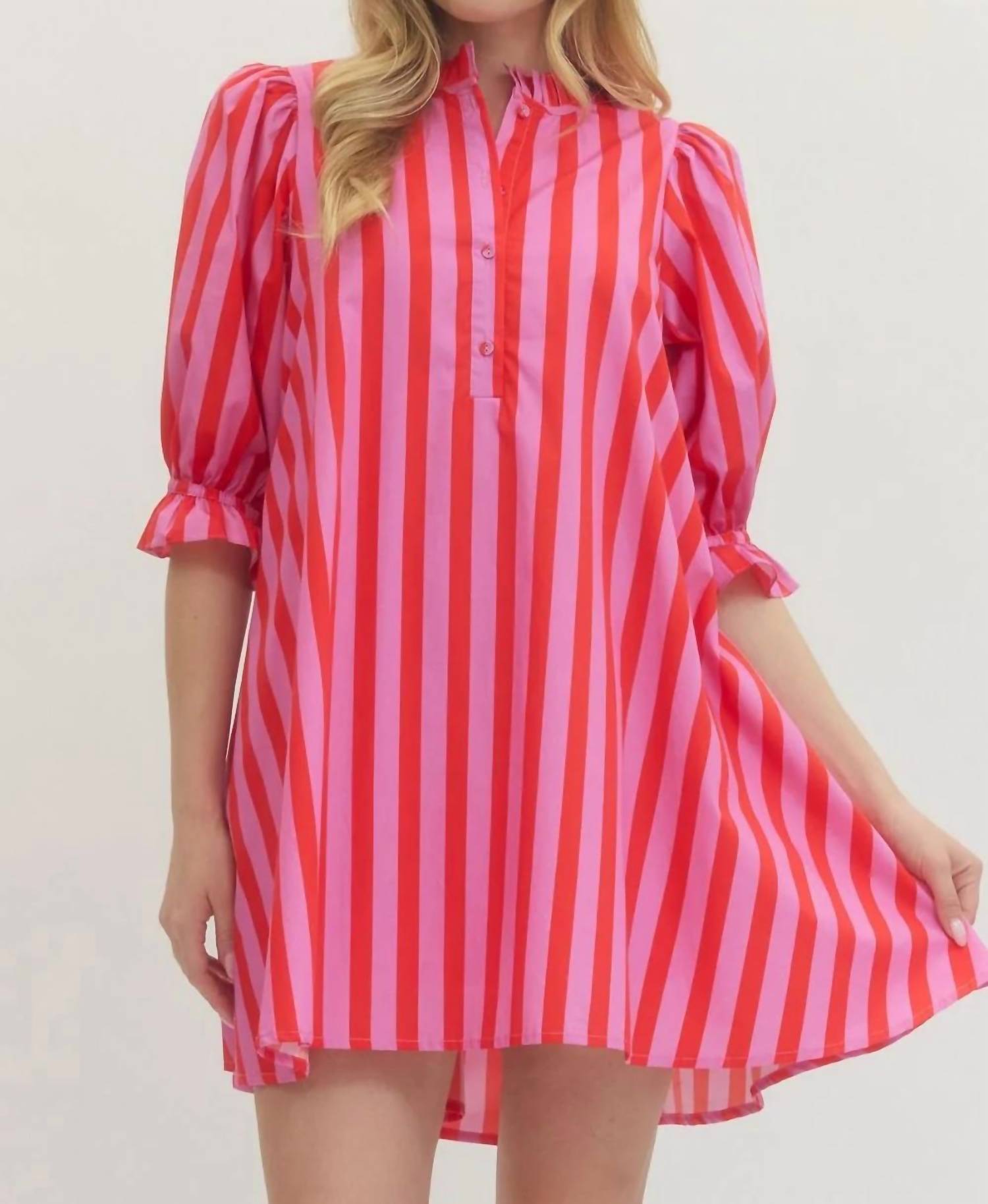 Entro - Stripe Mini Dress