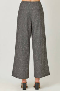 mystree Shimmer & Stride Pinstripe Trousers in grey - women's pants - detail view