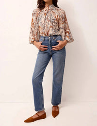 Marie Oliver - Scottie Chiffon Raglan Sleeves Top