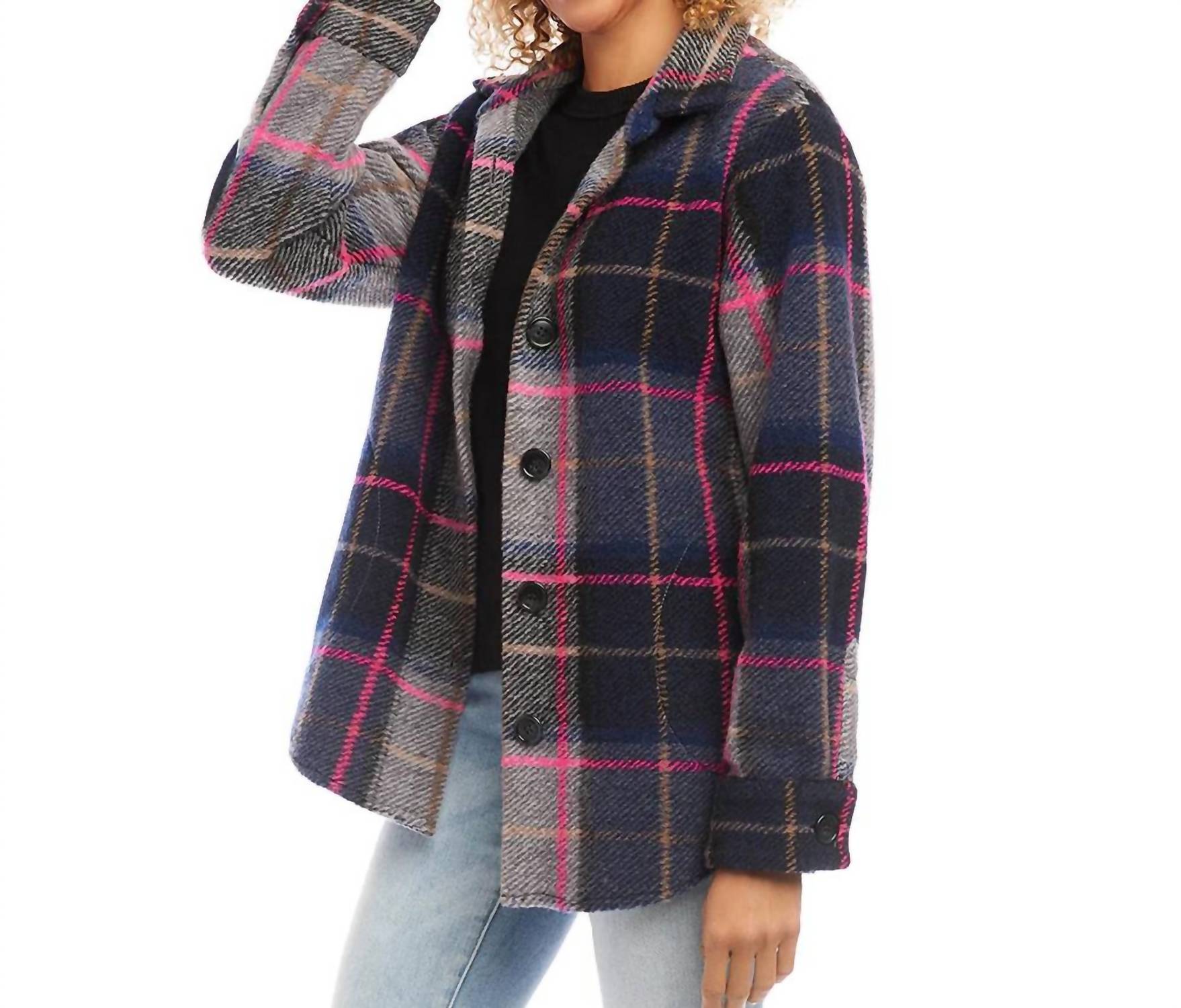 Karen Kane - Nadalin Plaid Shirt Jacket