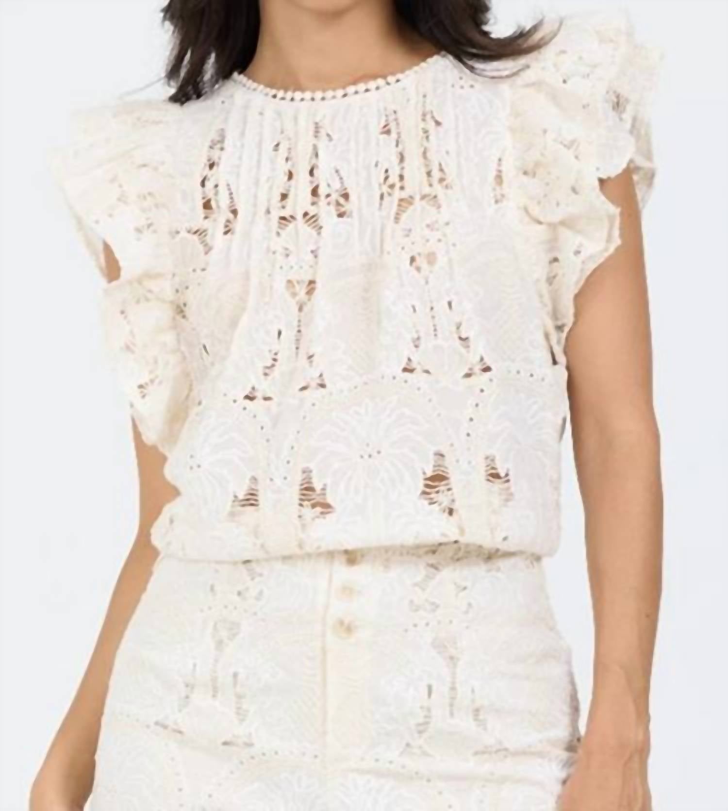 Stellah - Hanna Ruffle Sleeve Top