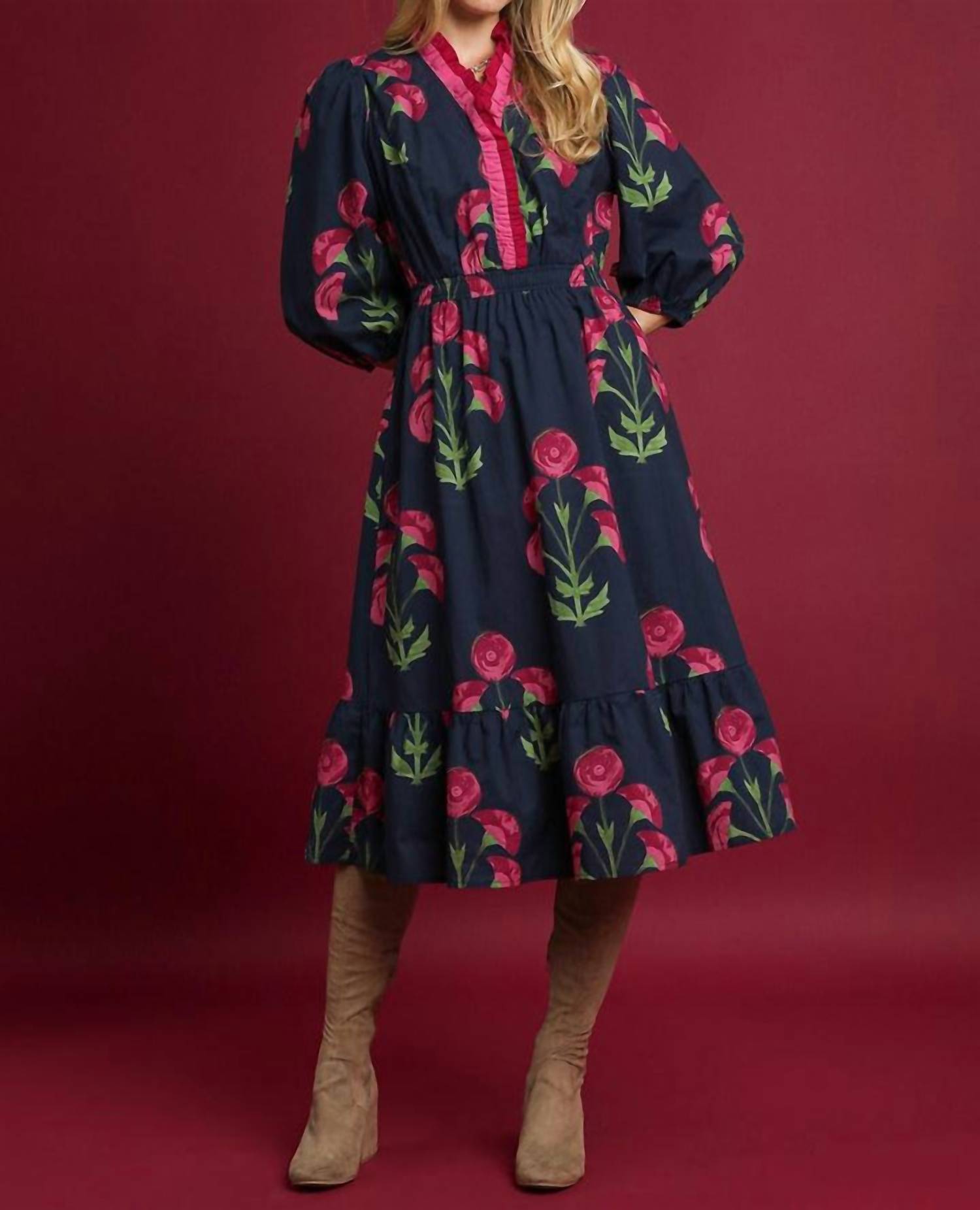 Umgee - Floral Midi Dress