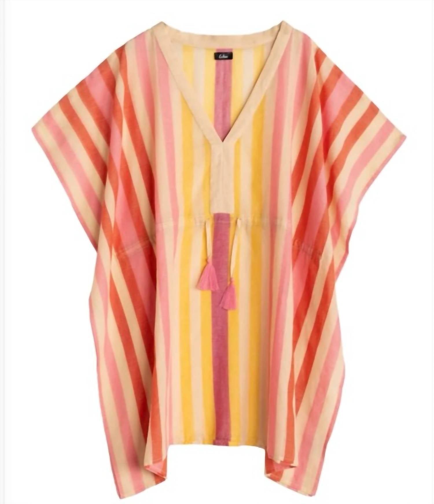 Echo - Cabana Stripe Caftan Mini Dress