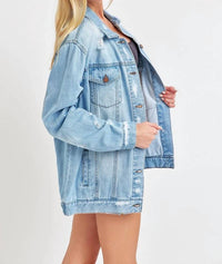 Risen - Loose Fit 90s Distressed Denim Jacket