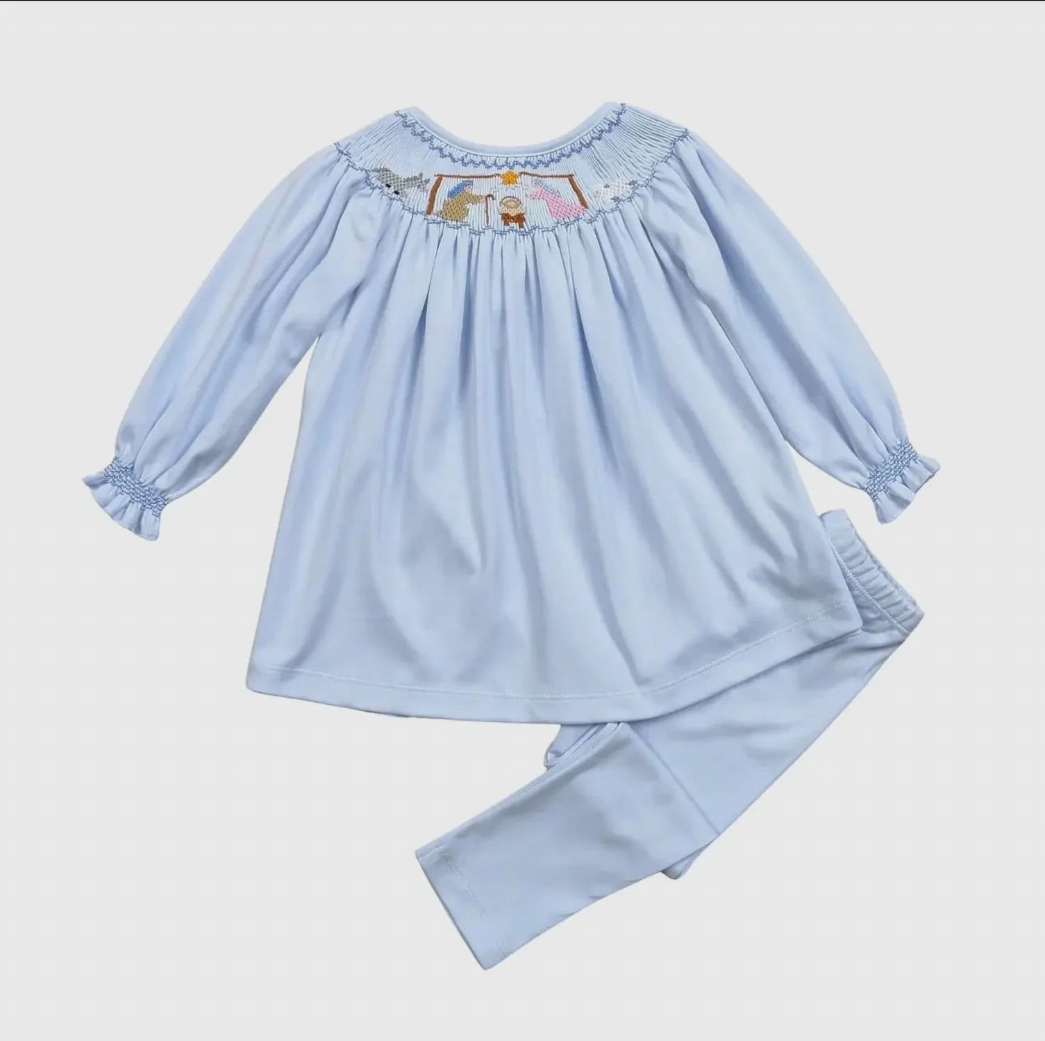 Baby Loren - Kid's Nativity Smocked Pant Set