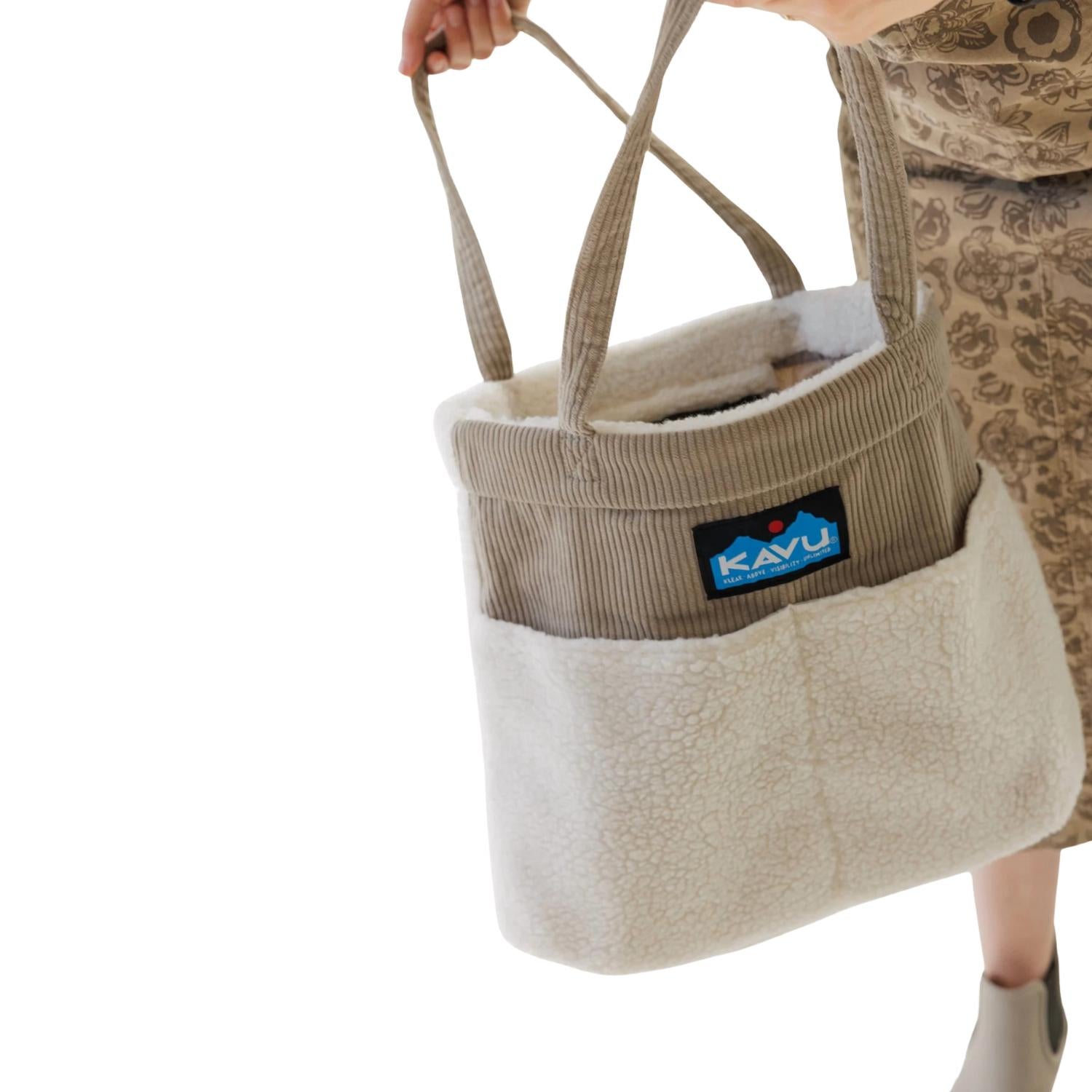 KAVU Women's Tote It All Bag in pebble beach - women's bag - detail view