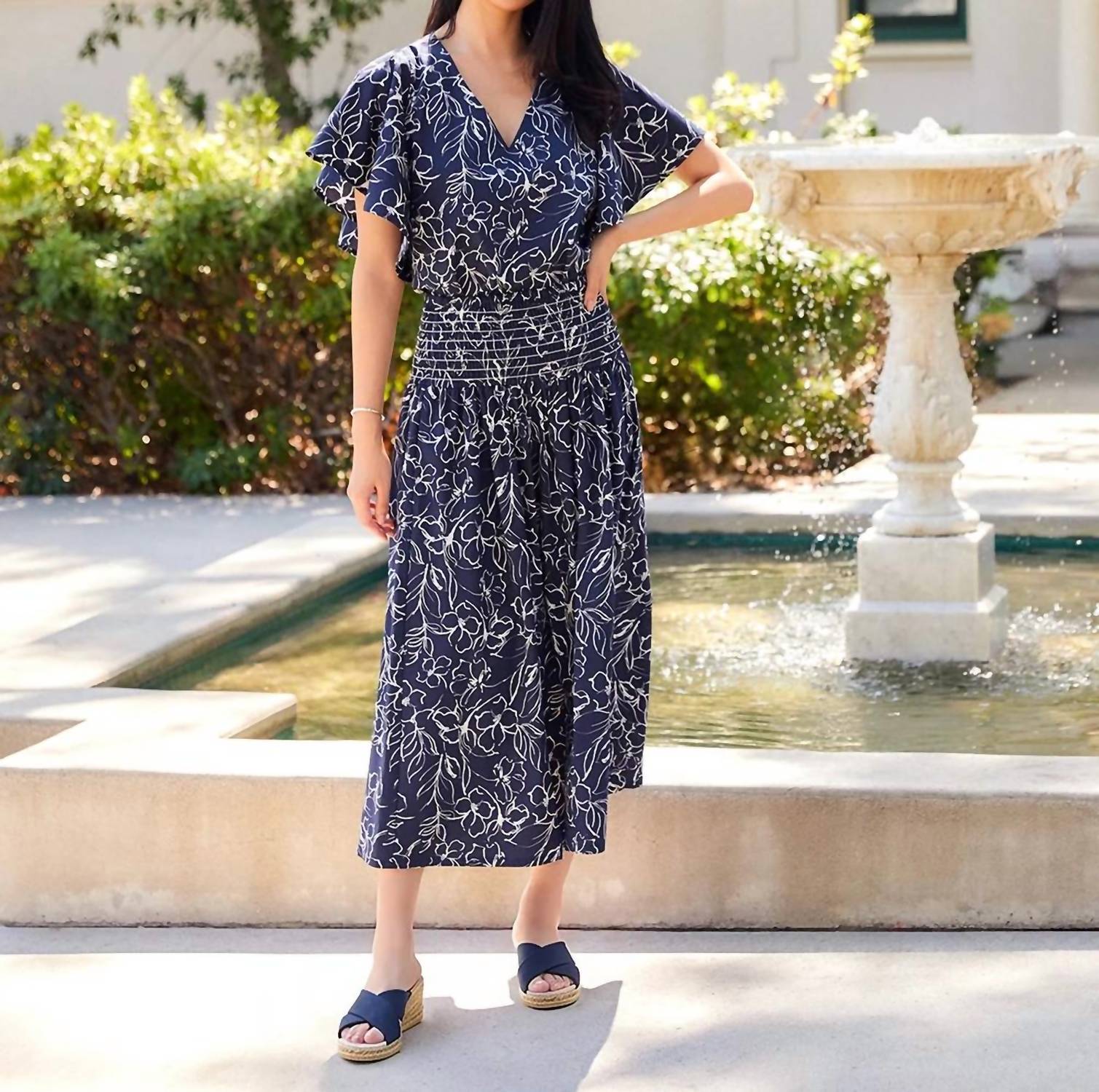 Karen Kane - Smocked Waist Midi Skirt