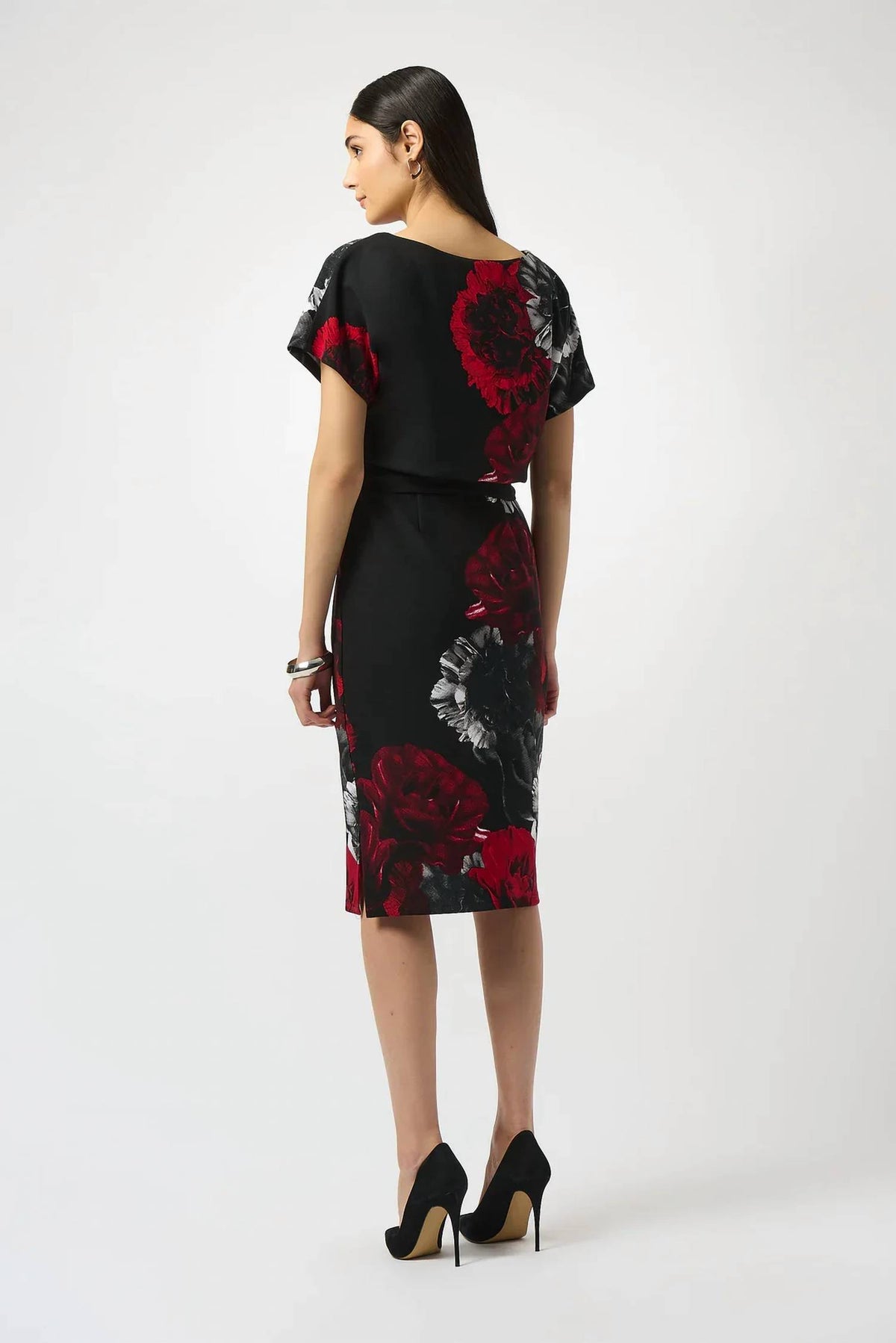 Joseph Ribkoff - Floral Boat Neck Sheath Dress