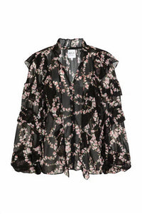 Misa Los Angeles - Printed Chiffon Top