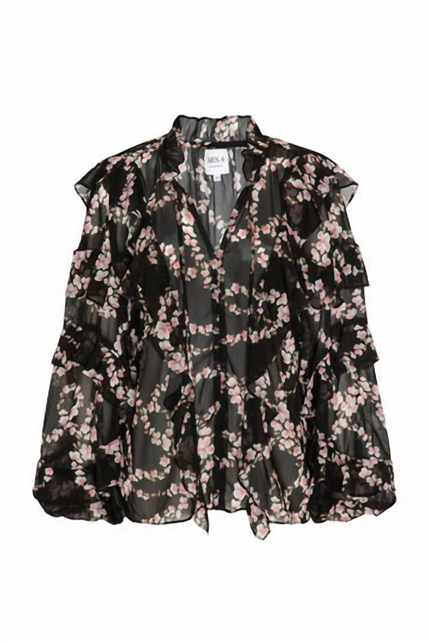 Misa Los Angeles - Printed Chiffon Top