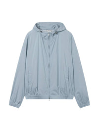 Fedeli Airstop Hoodied Bomber Windbreaker in light steel blue - men's jacket - view 4