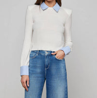 L'Agence - April Poplin Collar Pullover