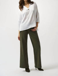 Joseph Ribkoff - V-neck Collar Long Sleeve Top
