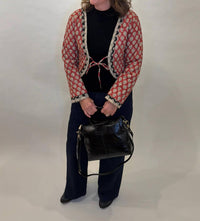 Mahila - Quilted Cropped Tie-front Jacket