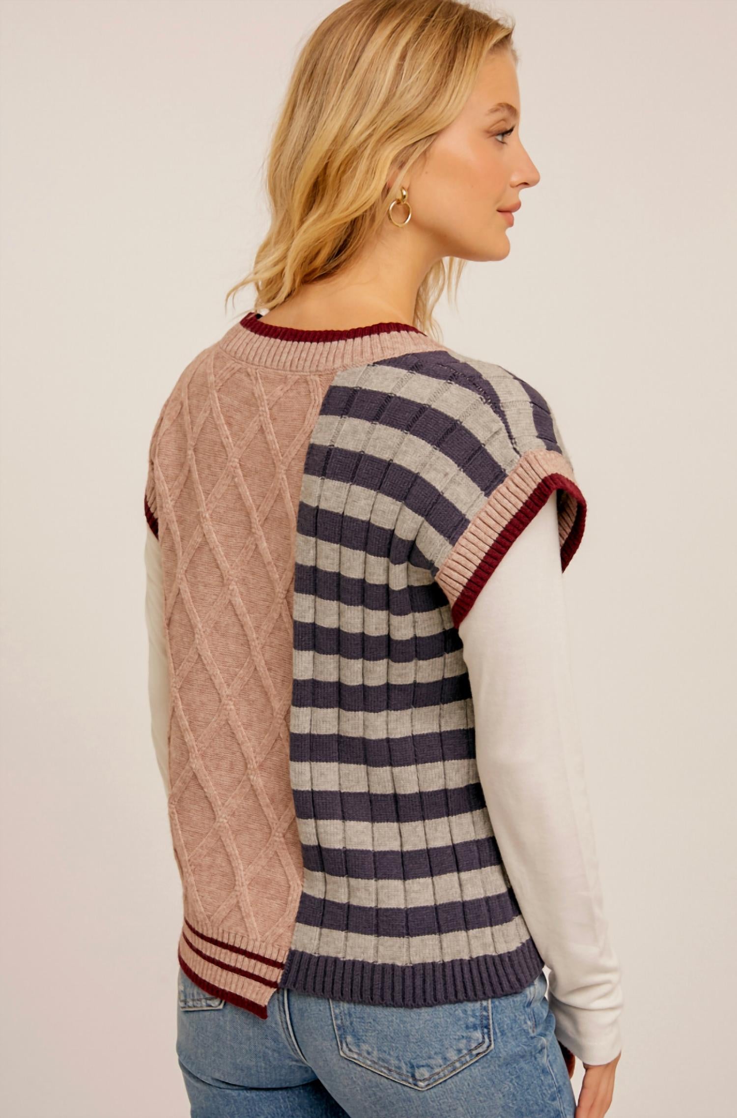 Hem & Thread - V-neck Sweater Vest