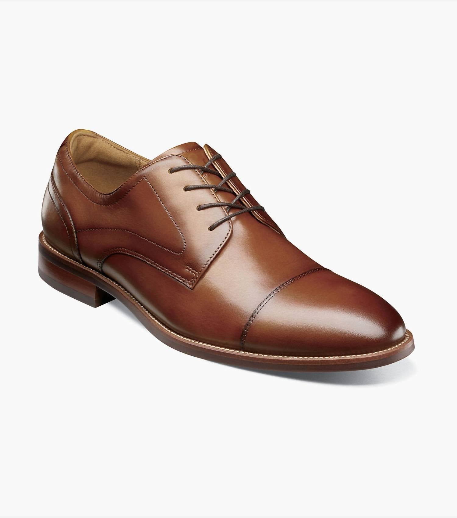 Florsheim Men's Ruccie Cap Toe Oxford Shoes in cognac - men's shoe