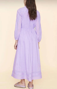 XIRENA Charlotte Button-front Dress in soft iris - women's dress - detail view