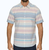 Flags & Anthem Mason Short Sleeve Striped Shirt in blue - men's t-shirt