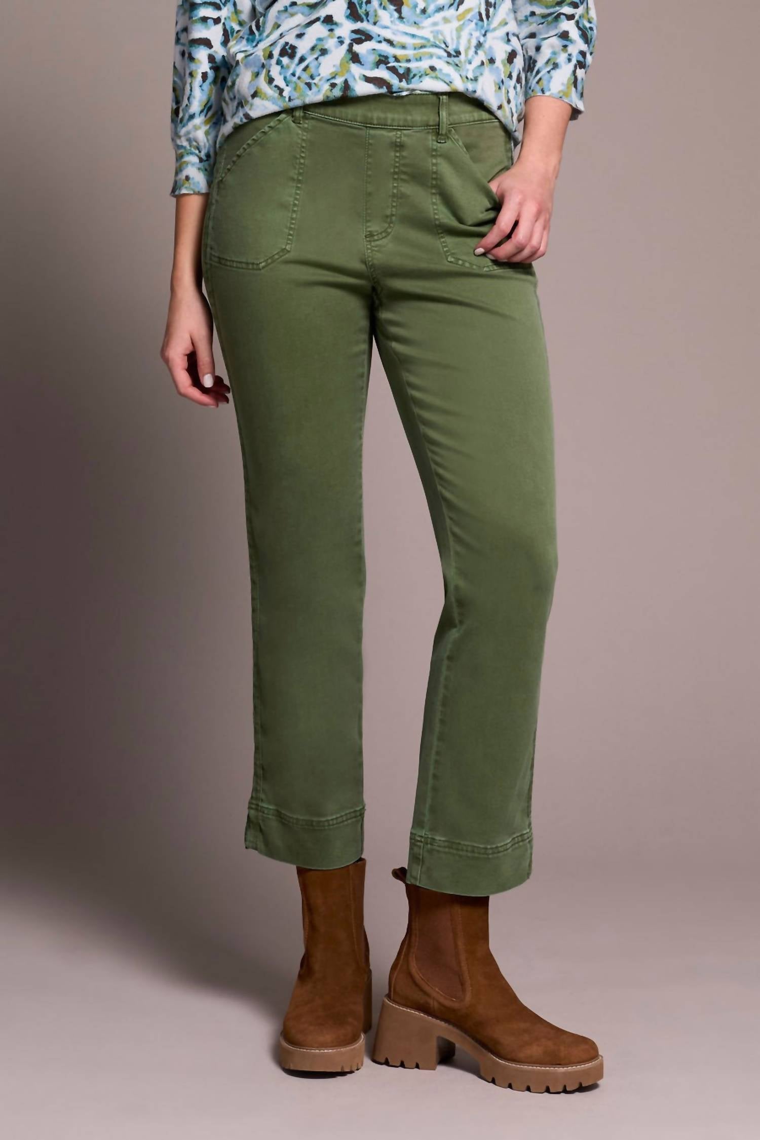 Tribal - Comfort Stretch Pull-on Kick Flare Ankle Pants