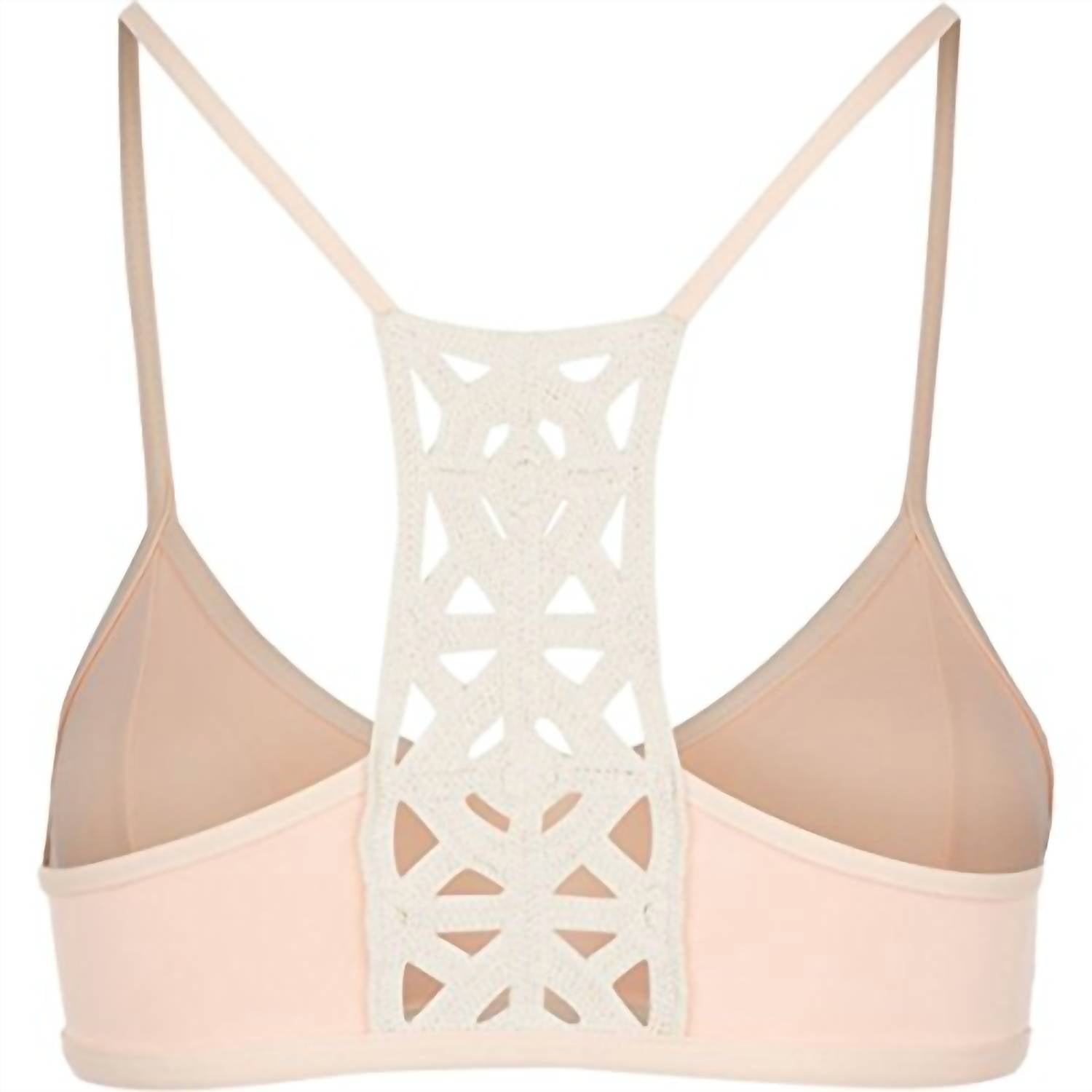 L*SPACE Solid Bernie Bikini Top in creamsicle - women's swimwear - view 4